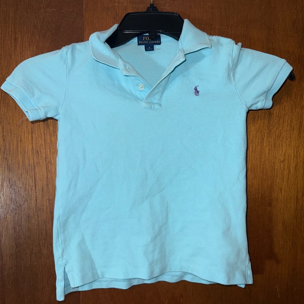 🌹 Polo by Ralph Lauren Sky Blue shirt size 6